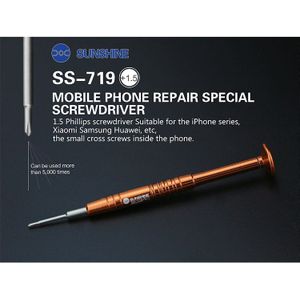Sunshine S-719 Schroevendraaier Voor Telefoon Reparatie Y0.6/+ 1.2 /+ 1.5/0.8/T2 Speciale Schroevendraaier Hoge hardheid Legering Staal Materiaal