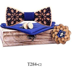 Houten Bowtie Mannen Patchwork Stropdas Boy mannen Accessoire Bruiloft Kerstcadeaus Hout Dassen voor Mannen Vrouwen Das SET