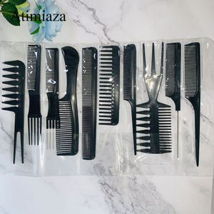 10 Pcs Haar Kapper Styling Kam Set Haarverzorging Kam Anti Statische Grof Fijn Getande Staart Plagen Golven Pick Kammen voor Alle Haar