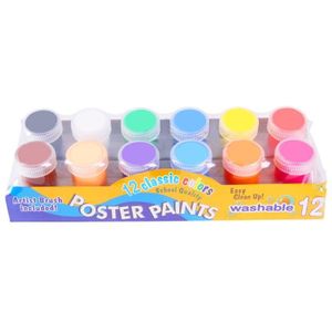 20Ml 12 Heldere Kleuren Wasbare Gouache Voor Kinderen Beginners Schoolbenodigdheden Vinger Verf