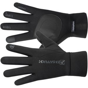 1 Paar Veiligheid Rijden Handschoenen Winter Warm Touchscreen Antislip Handschoenen Winddicht Waterdichte All-Vinger Fietshandschoenen (Zwart, M)