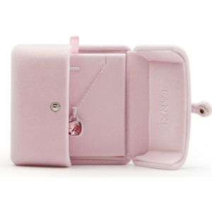 Fanxi Roze Fluwelen Sieraden Box Ring Hanger Ketting Armband Lange Ketting Display Opbergdoos Verpakking Wedding Party Showcase