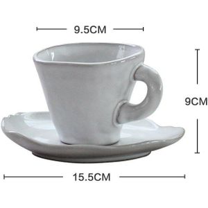 Creatieve Servies Nordic Huishoudelijke Keramische Onregelmatige Beige Slakom Vlakke Plaat Ondiepe Plaat Dessertbord Ondersteuning