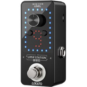 Lekato Looper Gitaar Pedaal Lus Opnemen 40 Minuten Loop Elektrische Gitaar Effect Pedaal True Bypass 9 Slot Wave Looping F/S Gitaar Deel