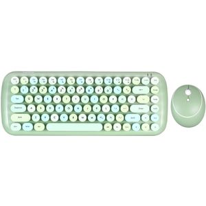 Mofii Candy Toetsenbord Muis Combo Draadloze 2.4G Gemengde Kleur 84 Key Toetsenbord Muis Set Met Ronde Punk Key Caps