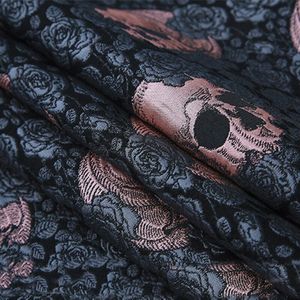 145 cm breedte Frankrijk Geïmporteerde Rose Metallic Jacquard Brokaat Stof, 3D jacquard garen geverfd stof voor Womens Jas Jurk Rok