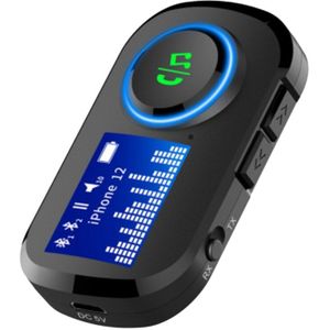 Auto Lcd Display Audio Zender Ontvanger Bluetooth 5.0 Aux Stereo MP3 Speler Handsfree Bellen Draadloze Adapter