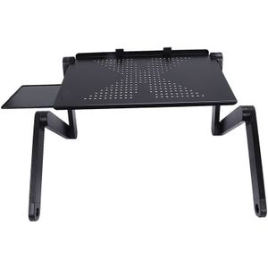 Zwart 360 Graden Verstelbare Opvouwbare Laptop Notebook Bureau Tafel Ventilator Gat Stand Tray
