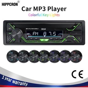 Auto Radio Audio 1din Bluetooth Stereo MP3 Speler Fm Ontvanger 60Wx4 Met Kleurrijke Verlichting Aux/Usb/Tf Card in Dash Kit