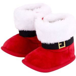 Pasgeboren Baby Kerst Laarzen Mooie Sneeuwvlok Santa Winter Warm Slippers Antislip Laarsjes 0-18M