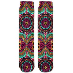 Creatieve Abstracte 3D Mandala Sokken Grappige Kawaii Vrouw Katoenen Sokken Unisex Cartoon Compressie Sokken Voor Socke