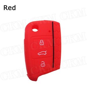 Remote 3 Knoppen Autosleutel Case Cover Decoratie Voor Volkswagen Vw Golf 7 Mk7 Key Protector Auto Accessoires