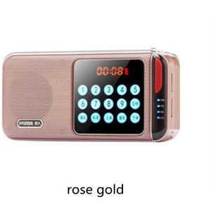 Fm Radio Ontvanger Luminou Sleutel Geschikt Voor Ouderen Mini Audio Dual Tf Card MP3 Speaker Draagbare Muziekspeler Power detectie