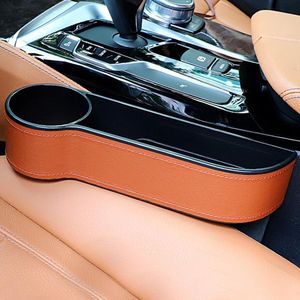 Auto Universele Seat Organizer Kloof Pocket Lederen Opbergdoos Usb Lader Auto Bekerhouder Draagbare Interieur Kloof Fles Opslag