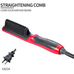 Mannen Baard Stijltang Borstel Haar Stijltang Kam Elektrische Baard Rechttrekken Kam Stijltang Haar Styler Voor Mannen
