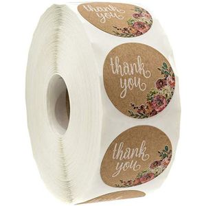 500 Pcs Ronde Etiketten Handgemaakte Kraftpapier Verpakking Sticker Voor Snoep Zak Bloem Geschenkdoos Verpakking Bag Wedding Bedankt Stickers
