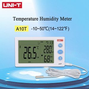 UNI-T A10T Tester Digitale Lcd Thermometer Vochtigheidsmeter Klok Hygrometer Van Weerstation Wekker Digitale Psychrometer