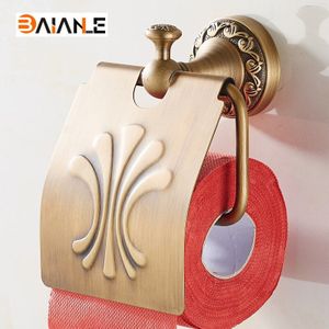 Antiek Brons Toiletrolhouder Vintage Messing Badkamer