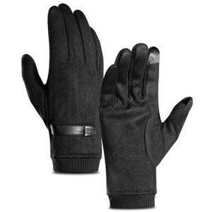 Suogry Suede Winter Warme Handschoenen Winddicht Koude Handschoenen Dikke Wanten Smart Phone Handschoenen Met Antislip