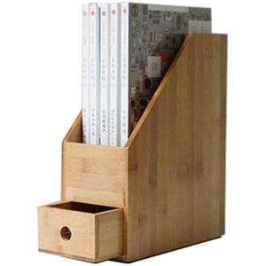 Bamboe Hout Document Lade Bestanden Lade Hout Janpan Stijl High End Office Business Houder Kantoor Tijdschrift Houder Met Lade Houder