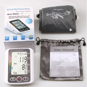 Draagbare Bloeddruk Mechinne Meter Hartslagmeter Tonometer Smart Voice Tonometer Gezondheidszorg Thuis Bloeddrukmeter