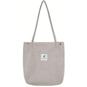 Vrouwen Handtassen Student Corduroy Tote Casual Effen Kleur Herbruikbare Vrouwen Tas Winkelen Strand Canvas Tas Schoudertassen