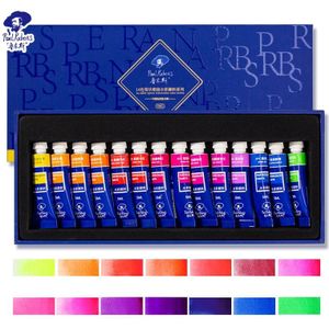 Paul Rubens Aquarel Verf 14 Levendige Neon Kleuren Verf Set 5Ml Tube Opera Serie Pigment Voor Artist art Supplies