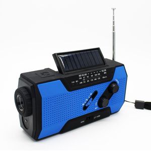 2000Mah Solar Radio Am/Fm Weer Radio Multifunctionele Draagbare Emergency Radio Met Led Zaklamp Solar Powerbank Radio
