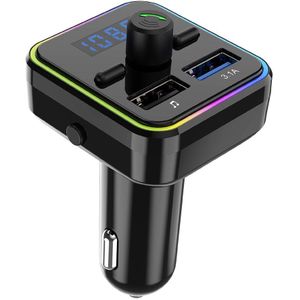 Dual Usb Smart Fast Charger Tf U Disk Bluetooth-Compatibel 5.0 Fm-zender Auto MP3 Player Wireless Handsfree Audio ontvanger