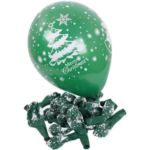 100 Stuks 10 Inch Kerst Decoratie Latex Ballon Kerstman Cartoon Rood Groen Festival Levert Jaar