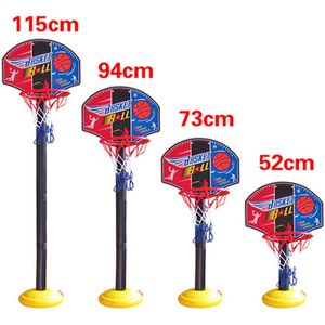 Indoor Outdoor Super Basketbal Set Kind Fitness Speelgoed Mini Basketbal Stand Hoepel Bord Base Buis Inflator Voor Kids