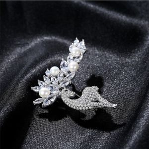 MeibaPJ Luxourious Real Natuurlijke Parel Elanden Broche S925 Massief Zilveren Fijne Bruiloft Sieraden Voor vrouwen