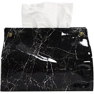 25 # Chic Tissue Case Box Container Pu Lederen Marmer Patroon Thuis Handdoek Servet Papers Tas Houder Box Case Pouch tafel Decoratie