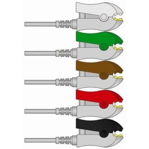 Een stuk ecg-kabel en stroomdraden 3leads 5 leads snap clip voor MINDRAY edan biolight patiëntenmonitor