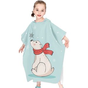 Microfiber Kids Strand Badjas Veranderende Gewaad Poncho Met Kap Surf Poncho Compact Quick Dry Hooded Handdoeken