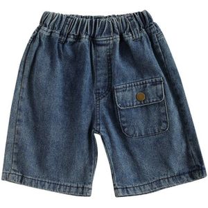 Kids Denim Shorts, Jongens Elastische Hoge Taille Jeans Close-Fitting Broek Met Pocket Dagelijks Dragen Zomer