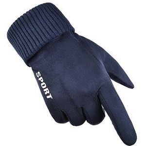 Heren Unisex Lederen Handschoenen Touch Screen Gevoerd Rijden Warme Handschoenen Winter Warme Wanten Mannelijke Outdoor Sport Vinger Handschoenen Voor Mannen