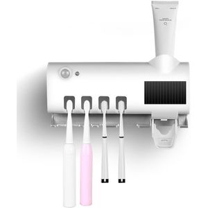 Uv Tandenborstelhouder Zonne-energie Lading Sterilisator Magnetische Automatische Tandpasta Dispenser Squeezers Thuis Badkamer Accessoires