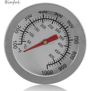 Bakvormen F/C 2 ""Rvs BBQ Smoker Pit Grill Bimetaal thermometer Temp Gauge met Dual Gage 500 graden Koken Gereedschap