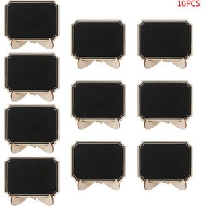 10pcs Houten Mini Schoolbord Tafel Teken Memo Bericht Stand Schoolbord Wedding Party Decoratie Benodigdheden