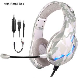Bedrade Game Headset Hoofdtelefoon Rgb Led Licht Stereo Oortelefoon Gaming Headset Met Microfoon Voor PS4 Xboxone Pc