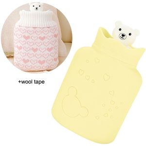 Leuke Cartoon Warm Water Zak Kan Magnetron Verwarming Siliconen Water Fles Water Injectie Mini Water Warme Tas Hand Warmers