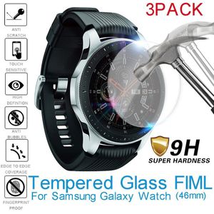 3pcs 2.5D Gehard Glas op voor Samsung Galaxy Horloge 46mm Beschermende Glas Smartwatch Screen Protector Film Bubble Gratis 9H Glas