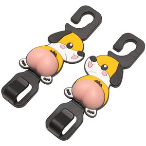 2 Stks/set Universele Auto Cartoon Dieren Hangers Auto Seat Hoofdsteun Mount Opslag Haken Rugleuning Haken Auto Accessoires