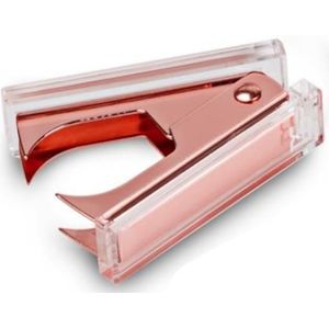 Acryl Gold Ingebouwde Spiegel Box + Perforator + Nietje Remover Kantoorbenodigdheden Supply