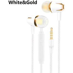 Bedrade Oortelefoon Galvaniseren Bass Stereo In-Ear Hoofdtelefoon Met Microfoon Handsfree Call Telefoon Oortelefoon Voor Android Ios