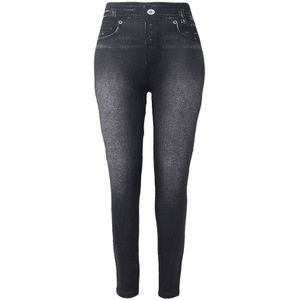 Vrouwen Fleece Gevoerde Winter Jeggings Naadloze Faux Jeans Denim Slim Potlood Broek