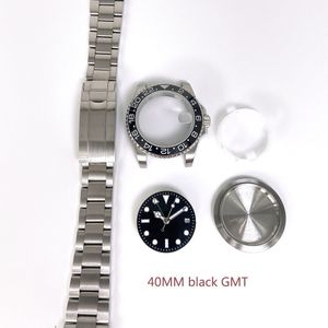 Gmt Horloge Accessoires 40 Mm Rvs Case Saffierglas Geschikt Voor ETA2836 Mingzhu2813 3804 Beweging