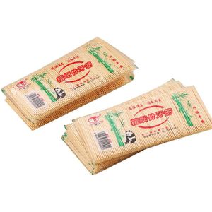 200 Stks/doos Bamboe Tandenstoker Wegwerp Natuurlijke Tandenstokers Familie Restaurant Accessoires Fruit Enkele Toothsticks Accessoires