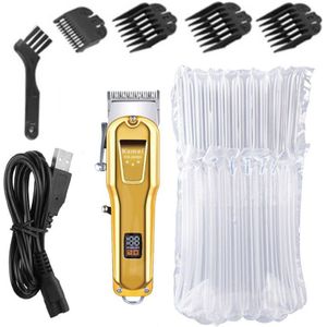 Originele Alle Metalen Krachtige Oplaadbare Lcd Display Tondeuse Elektrische Baard Trimmer Voor Mannen Tondeuse Machine Kapsel